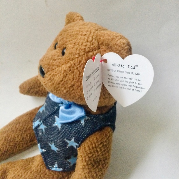 Ty Beanie Babies ‘All Star Dad’ Bear NWT - Picture 4 of 5